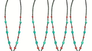 Free-shape Natural turquoise and heishi beads with red coral bead Southwest jewelry pendant necklace