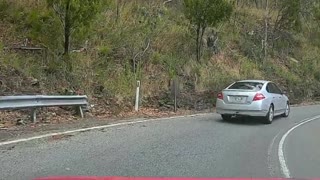 Cyclists Take Risks on Curving Road