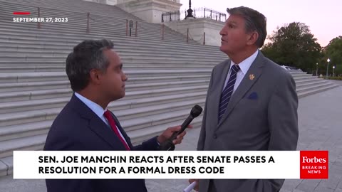 Joe Manchin Reacts After Senate Passes Resolution To Formalize A Dress Code In The Senate
