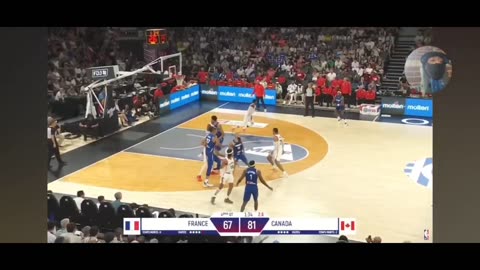 FRANCE VS CANADA VICTOR WEMBANYAMA RUDY GOBERT WENT UP AGAINST SHIA GILDREG ALEXANDER RJ BARRET💪🏾🔵