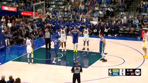 Luka Doncic air balls a free throw 😬 Klay Thompson_ _Short!_