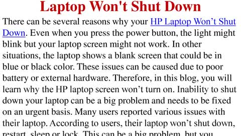 Easy Ways To Resolve When HP Laptop Won't Shut Down