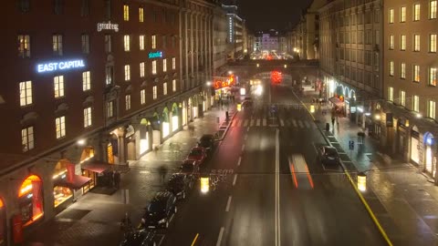 Stockholm At Night - Time Lapse