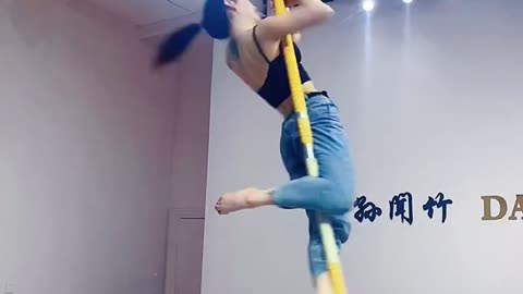 Zero basic dance training, pole dance, pole rotation skills, dance series hanging pipe