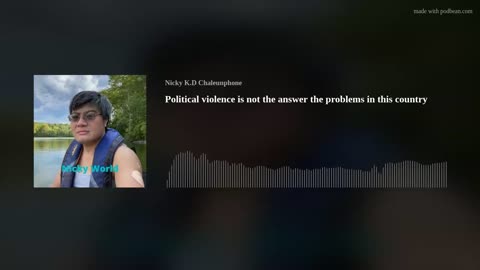 Political violence is not the answer the problems in this country