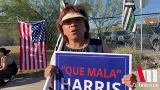 Protestors Greet Kamala Harris at the Border
