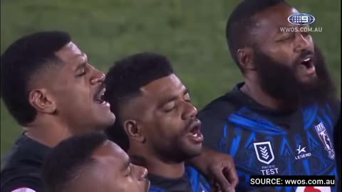 WATCH: Powerful Video Shows Fijian Rugby Players Singing Hymns Before Game