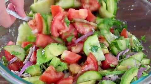 Salads_ Cucumber Tomato Avocado Salad Recipe - Natasha's Kitchen