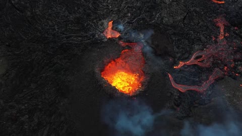Volcano Eruption in Iceland 2021, Cinematic Drone Footage