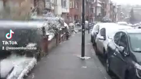 Snow fall in Brussels