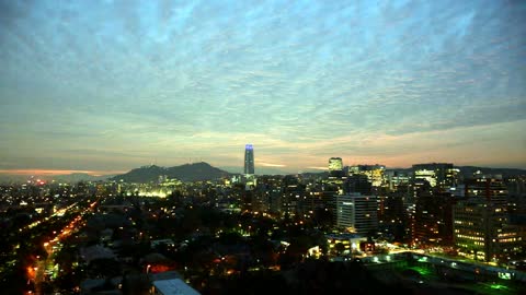 Sunset clouds in santiago, Chile