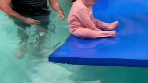 Baby First Time Swimming 🥽❤️