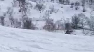 Skier backflip frontflip combo