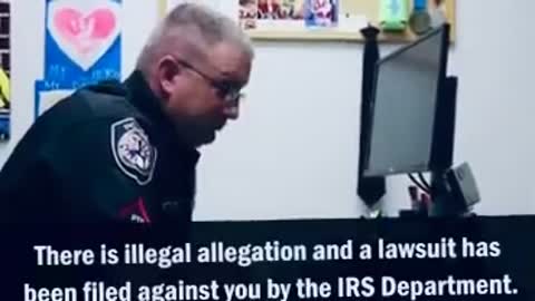 Scam: Fraud IRS telling a police officer the police were looking for him