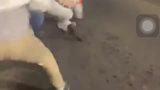 Dude caught a stray kick in the nuts