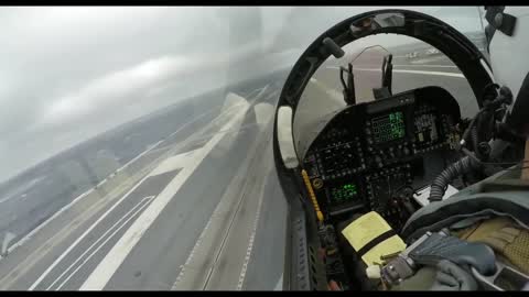 Extreme Takeoff and Land F-18 Hornet -US Navy