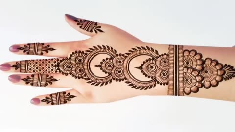 Back Hand Mehndi Design Part2