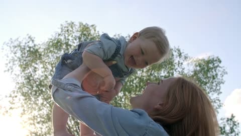 Baby with mother