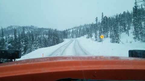 Westbound plow run on US50 over Monarch Pass, Colorado