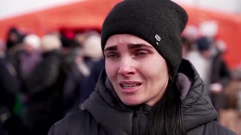 'I want my child to stay alive,' says refugee arriving in Romania