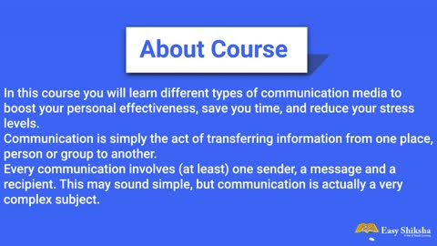 Learn Communication Basics & Strategies | Online Certification Course | Enroll @easyshiksha.com