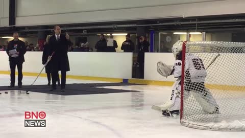 Prince William Shows Off His Ice Hockey Skills