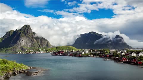 timelapse lofoten islands is an archipelago in the county