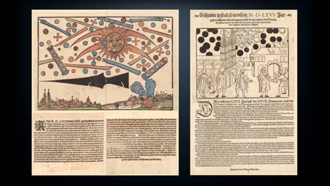 Ufos im Altertum - 1561 Nürnberg Flugblatt Malerei Ufologie Bibel Zeitgeschichte Reformation Kirche