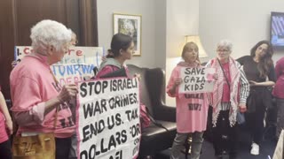 Protesters Enter Politician's Office