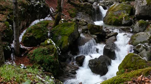 Waterfalls River Dolomiti Lake