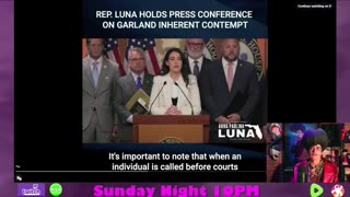 Rep Luna Pressing Forward with Merrick Garland Inherent Contempt Charge