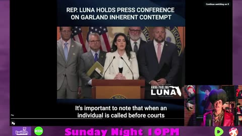 Rep Luna Pressing Forward with Merrick Garland Inherent Contempt Charge