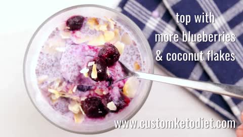 Keto Blueberry Pudding