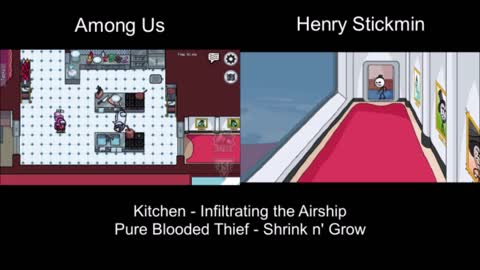The Airship - Among Us & Henry Stickmin Comparison