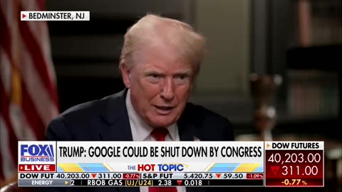 Trump Suggests Congress Could 'Shut Down' Tech Giant Over Apparent Censorship