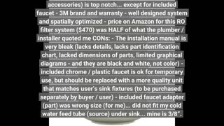 3M Sink Reverse Osmosis Filtration System 3MRO401 -Overview