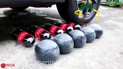 Crushing Crunchy & Soft Things by Car _ Experiment Car vs Nails, Coca Cola _Woa Doodles Funny Videos