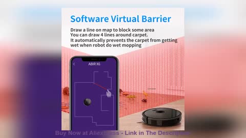 ❄️ ABIR X6 Robot Vacuum Cleaner, Visual Navigation, APP Virtual Barrier, Breakpoint Continuous