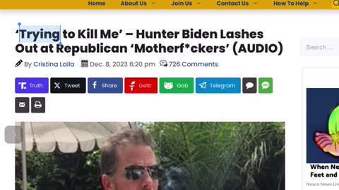 ‘Trying to Kill Me’ – Hunter Biden Lashes Out at Republican ‘Motherf*ckers’