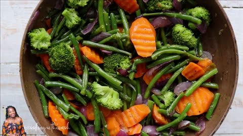 SAUTE MIXED VEGGIES | How to saute mixed veggies | Broccoli, Carrots, Onions & Green Beans (Michiri)