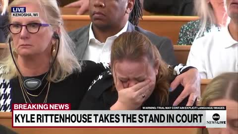 Kyle Rittenhouse breaks down in tears while testifying