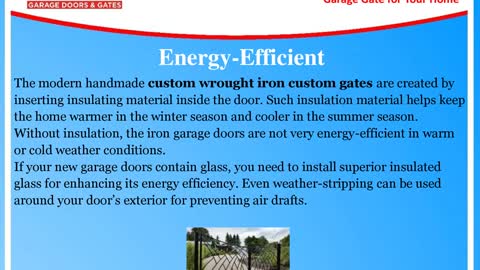 Why to Choose Wrought Iron Garage Gate for Your Home