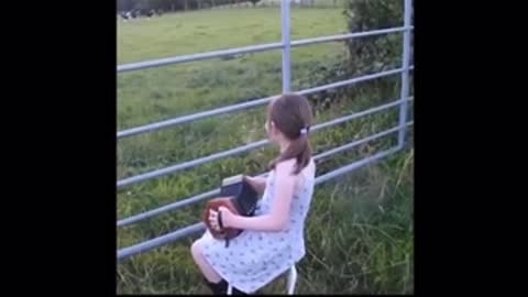 Jane plays music to assemble her cows