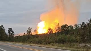 Gas pipeline explosion in Arkansas.