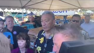 Reporter asking the Mayor of Maui Richard Bissen "How many children are missing?"