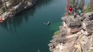 Crazy cliff diving trick compilation