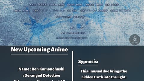 New upcoming anime: Ron kamonohashi