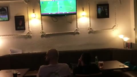 Being an American soccer supporter in an english pub watching England vs USA World Cup IRL spam tv