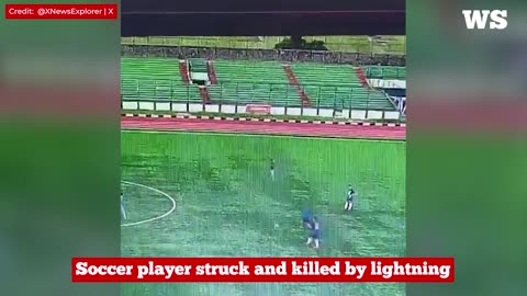 Soccer player struck and killed by lightning in Indonesia...