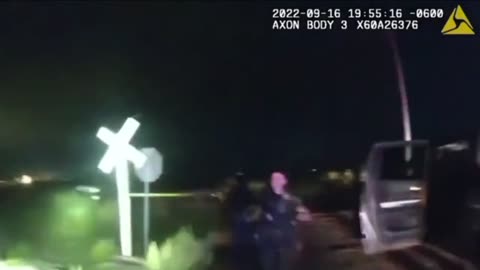 Colorado police arrested a woman, placed her in a cruiser parked on train tracks,
